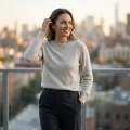 Women's 100% Pure Cashmere Crew Neck Sweater 6