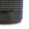 Handmade Black Glazed Ceramic Planter Set of 3 with Drainage Holes 4