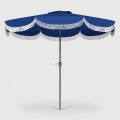 8.8FT Outdoor Patio Umbrella with Tassels, Crank & Tilt - Army Blue 3