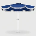 8.8FT Outdoor Patio Umbrella with Tassels, Crank & Tilt - Army Blue 3