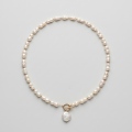 Vintage Baroque Gourd-Shaped Pearl Necklace with Large Irregular Pearl Pendant and OT Toggle Clasp 1
