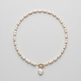 Vintage Baroque Gourd-Shaped Pearl Necklace with Large Irregular Pearl Pendant and OT Toggle Clasp thumbnail 1