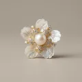 Natural Mother-of-Pearl Petal Pearl Brooch 11mm 1