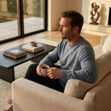 Men's Classic 100% Pure Cashmere Crew Neck Sweater thumbnail 3