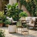 4-Piece Handmade Ceramic Planter Set - Minimalist Matte Texture, Indoor & Outdoor Use 3