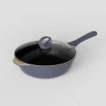 11 inch Premium Die-Cast Non-Stick Frying Pan, Low Smoke & Wear-Resistant, with Tempered Glass Lid, All-Stove Compatible 1