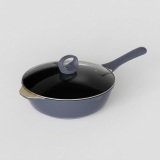 11 inch Premium Die-Cast Non-Stick Frying Pan, Low Smoke & Wear-Resistant, with Tempered Glass Lid, All-Stove Compatible thumbnail 1