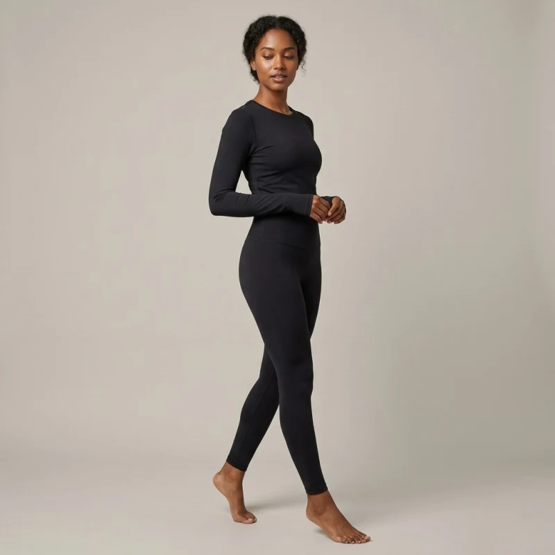 Women's Premium Buttery Soft Yoga Pants | 20% Lycra® Fabric - Black - Main Image