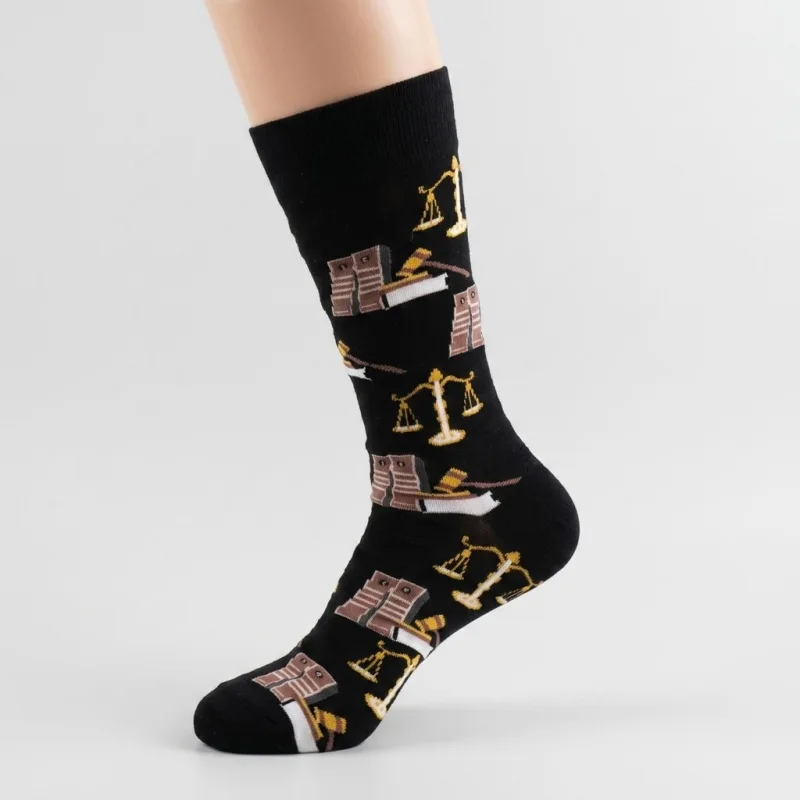 Impartial Judge Personalized Crew Socks - Unisex One Size, Premium Cotton Blend - Main Image