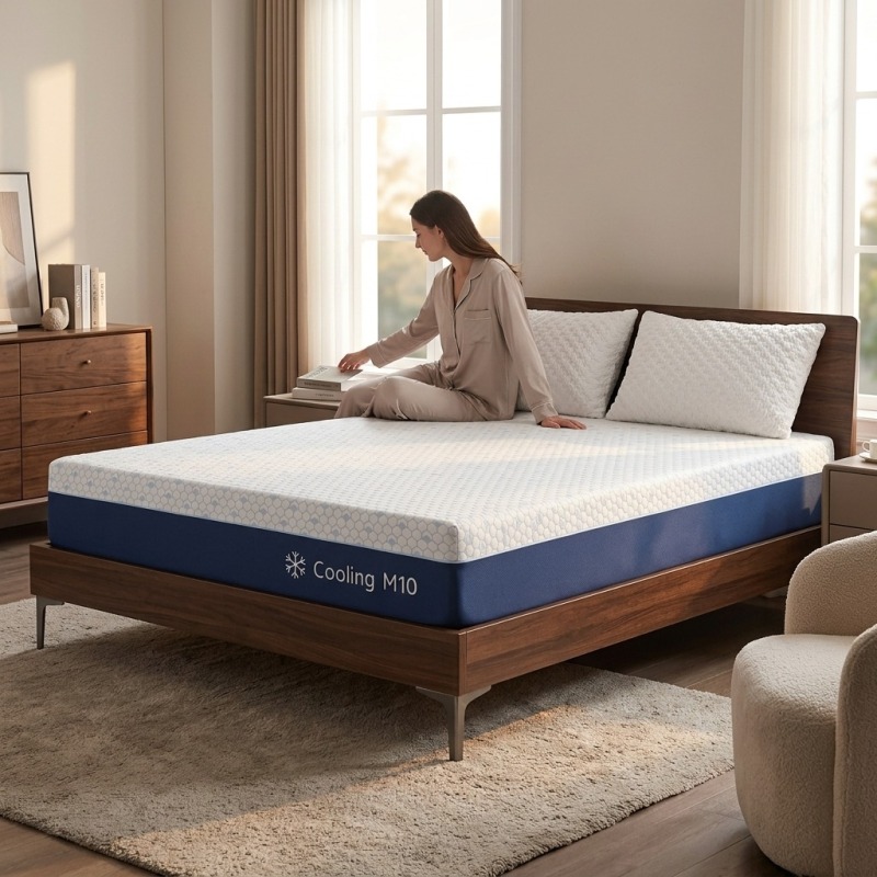 Gelsea 10 Inch Cooling Gel Memory Foam Mattress - Pressure Relief Support - Image 3