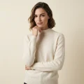 Women's 100% Cashmere Minimalist Mock Neck Sweater 1