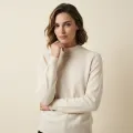 Women's 100% Cashmere Minimalist Mock Neck Sweater 1