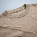 Women's 100% Pure Cashmere Low Neck Sweater - Elegant Light Camel, Classic, Basic 5