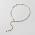 Baroque Irregular Pearl Necklace 8.18-8.10mm, 26in+2.5in, 60 Natural Baroque Pearls, Y-Chain 1