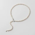 Baroque Irregular Pearl Necklace 8.18-8.10mm, 26in+2.5in, 60 Natural Baroque Pearls, Y-Chain 1