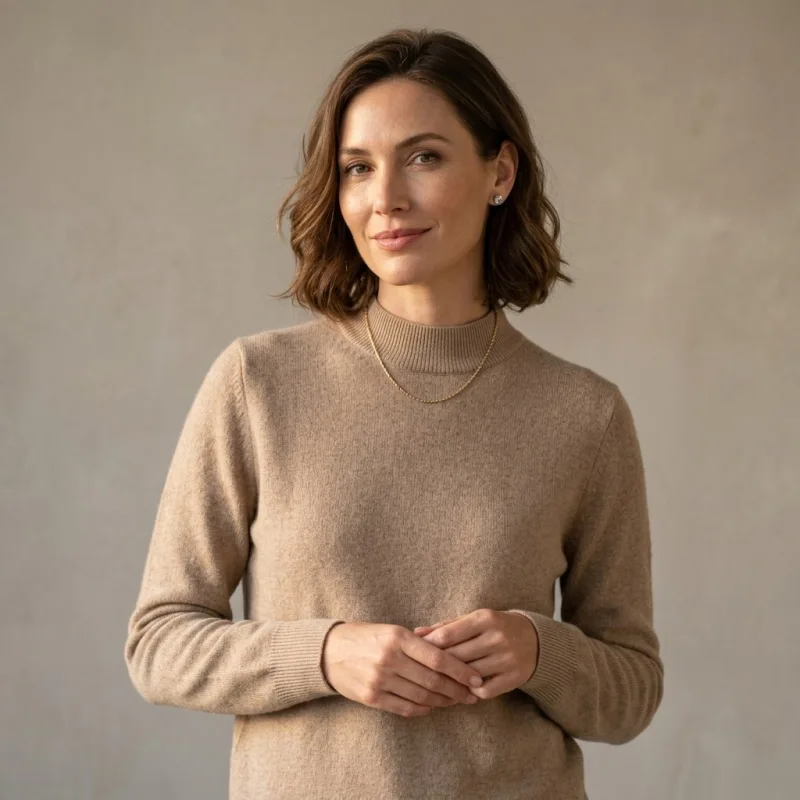 100% Pure Cashmere Women's Crewneck Sweater - Main Image