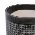 Handmade Black Glazed Ceramic Planter Set of 3 with Drainage Holes 3