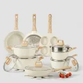 Premium Granite-Coated Nonstick Cookware Set ,21-Pc kitchen set with 8 Cookware Pc, Induction Ready & PFAS-Free 1