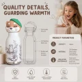 OtterSip Thermal Silicone Lid Insulated Bottle (White) - Stainless Steel Vacuum Flask 450ml/16 oz  6