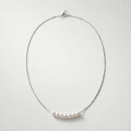 Pearl Necklace 5.5mm 18-Inch Silver Plated 1