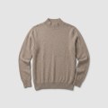 Women's 100% Cashmere Mock Neck Sweater - Light Heather Gray Classic Fit 5