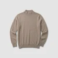 Women's 100% Cashmere Mock Neck Sweater - Light Heather Gray Classic Fit 5