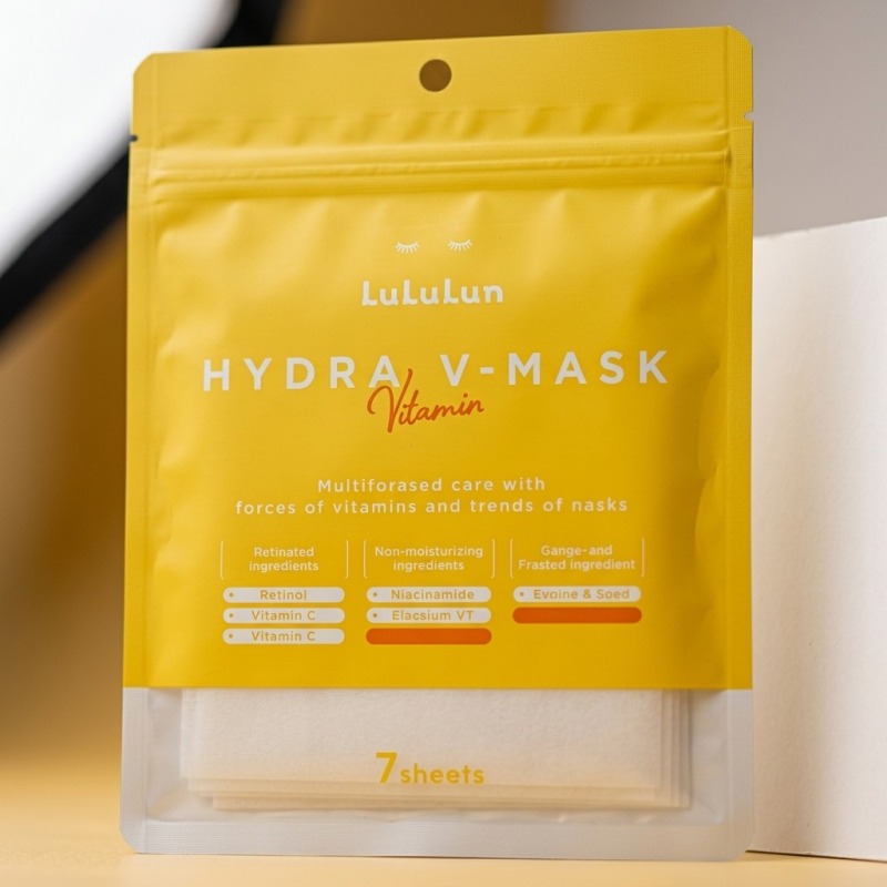 LULULUN Hydra V-Mask - 7-Vitamin Daily Sheet Mask for Pore Care & Glow (7 Sheets) - Image 2