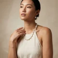Shining Silver Baroque Freshwater Pearl Necklace, 16.5in 2