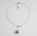 Mauve Freshwater Pearl Necklace, 12.18mm, 20in 1
