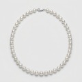 Silver-White Freshwater Pearl Necklace, 8.2-9.8mm 1