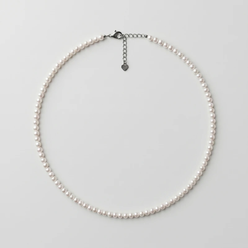 Premium Freshwater Seed Pearl Necklace, 4.5-4.75mm, 15.5in, 90 Pearls - Main Image