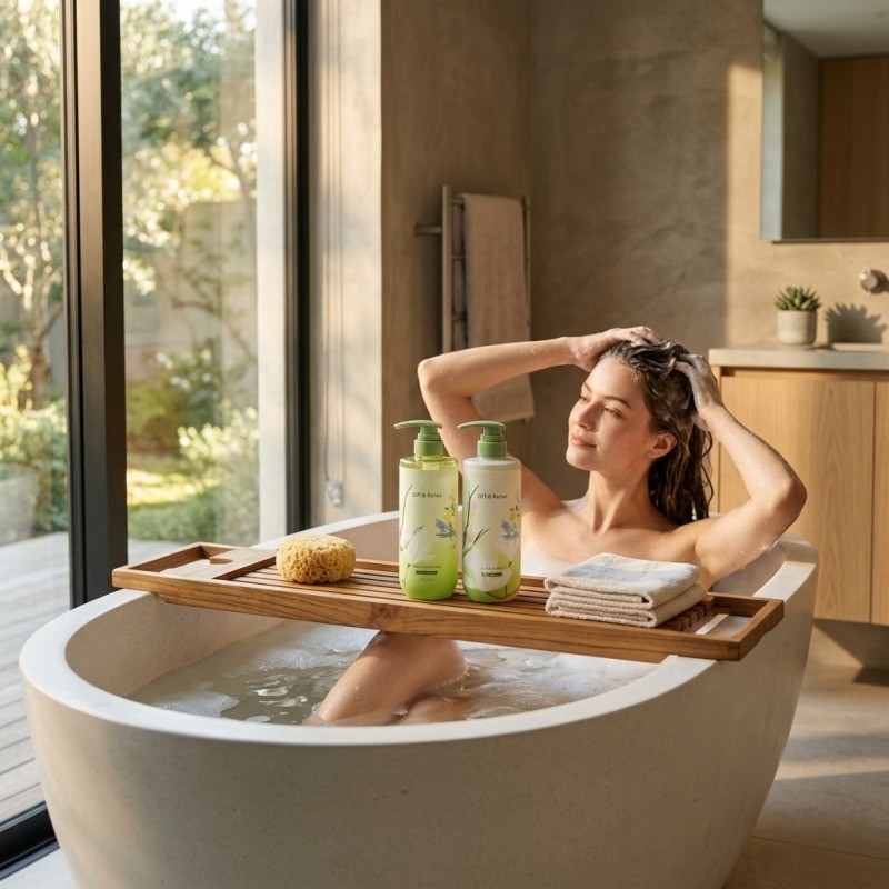 Off & Relax Spa Mokuren Hair Set - Limited Edition Magnolia & Lemon Scent - Image 3