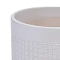 Set of 3 Handmade White Textured Ceramic Planters (5.51"-9.65"), Indoor/Outdoor Pots for Succulents and Herbs 3