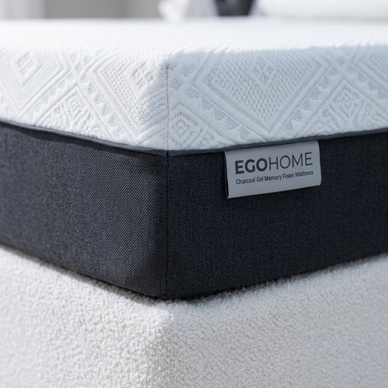EGOHOME Charcoal Gel Memory Foam Mattress 10-Inch Cooling & Pressure Relief - Image 2