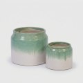 Handmade Gradient Ceramic Hydroponic Planter Set of 2, 8.5-Inch and 6-Inch 1
