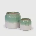 Handmade Gradient Ceramic Hydroponic Planter Set of 2, 8.5-Inch and 6-Inch 1