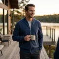 Men's 100% Pure Cashmere Zip-up Cardigan 4