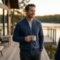 Men's 100% Pure Cashmere Zip-up Cardigan 4