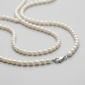 48" Freshwater Pearl Long Necklace - 185 Teardrop Pearls, Silver-Plated Clasp 2