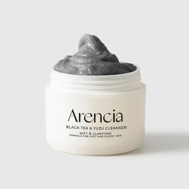 Arencia Black Tea & Yuzu Cleanser 120g - Fresh Mochi Face Wash for Glow - Main Image