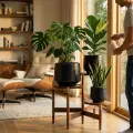 Set of 3 Handmade Black Matte Ceramic Planters - 15/11/9 Inch Modern Pots 2