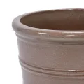 Set of 3 Handmade Taupe Ceramic Planters - 16/13/10 Inch Indoor/Outdoor Pots 3
