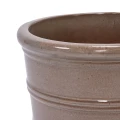 Set of 3 Handmade Taupe Ceramic Planters - 16/13/10 Inch Indoor/Outdoor Pots 3