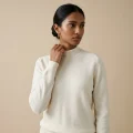 Women's 100% Cashmere Minimalist Mock Neck Sweater 2