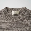Tatatio Men's 100% Pure Cashmere Thickened Crew Neck Sweater - Light Heather Camel, Luxurious Warmth 4
