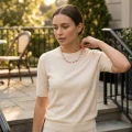Champagne Pink Baroque Freshwater Pearl Necklace, 16.5 Inches 5