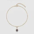 Purple Pearl Necklace 11.38mm 20in 1