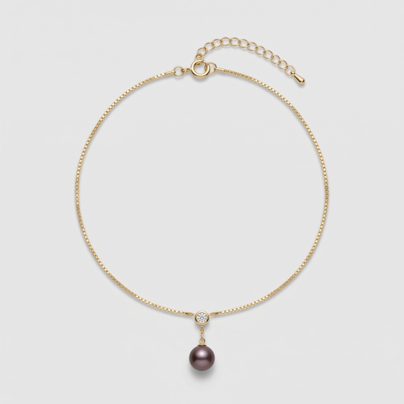 Purple Pearl Necklace 11.38mm 20in - Main Image