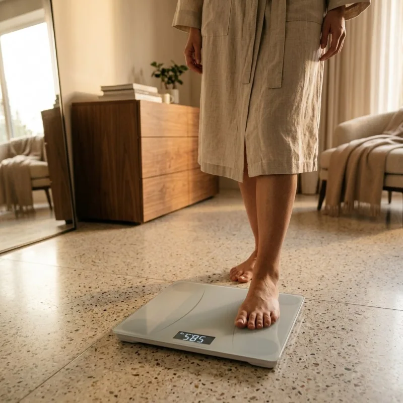 Digital Bathroom Scale - High Precision Tempered Glass Weight Scale with LCD - Main Image