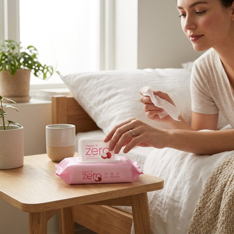 BANILA CO Clean It Zero Lychee Vita Cleansing Tissue - 30 Sheets - Image 3